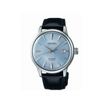 Montre Seiko Presage homme acier cuir noir - vue 1