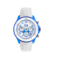 montre Ice Watch mixte chronographe silicone blanc