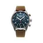 Montre Alpina Startimer chrono acier cuir - vue 1
