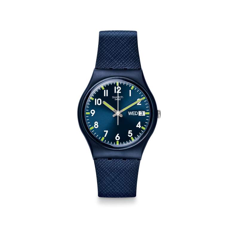 Montre SWATCH Gent biosourced Sir blue homme bracelet matériau biosourcé blue - vue 1
