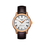 Montre Tissot homme automatique acier doré cuir