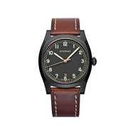 Montre Eterna homme automatique acier cuir marron