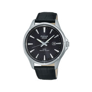 Montre Pulsar homme solaire acier cuir noir