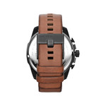 Montre Diesel homme chronographe acier noir cuir - vue 2