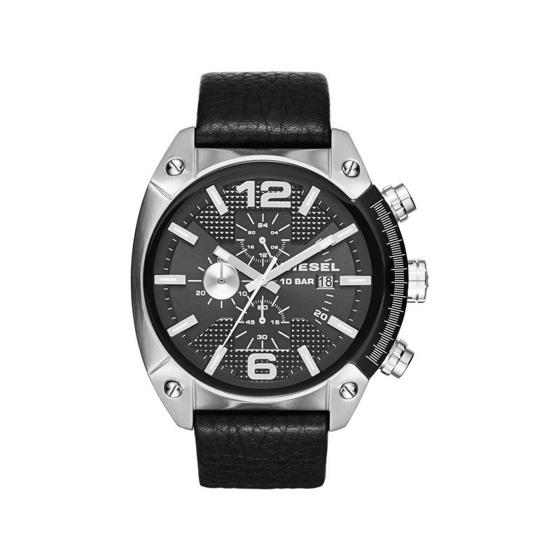 Montre Diesel homme acier bracelet cuir - Homme - modèle ...