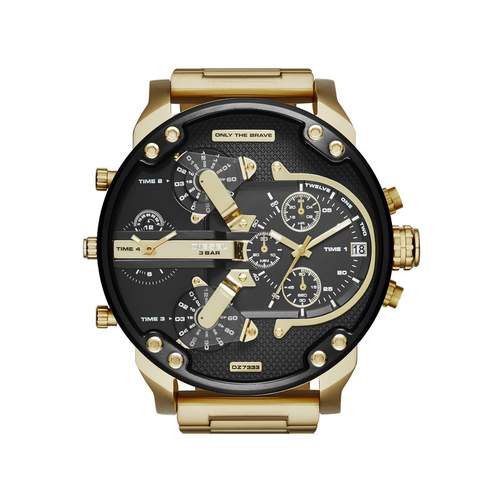 Diesel men's watch in gold-plated steel