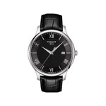Montre TISSOT CLASSIC TRADITION homme cadran noir bracelet cuir noir - vue 1