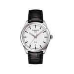 Montre Tissot homme acier cuir noir - vue 1