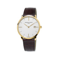 Montre Frederique Constant homme acier doré cuir
