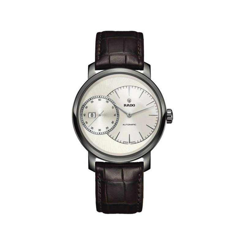 Montre RADO Diamaster homme automatique bracelet cuir marron - vue 1