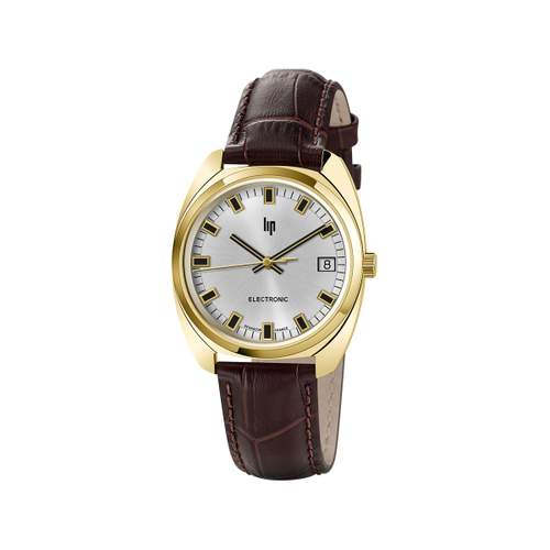 LIP Général de Gaulle steel watch with leather strap
