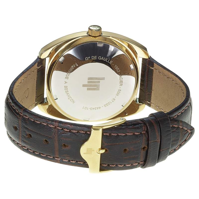 Montre LIP Général de Gaulle acier bracelet cuir - vue 3