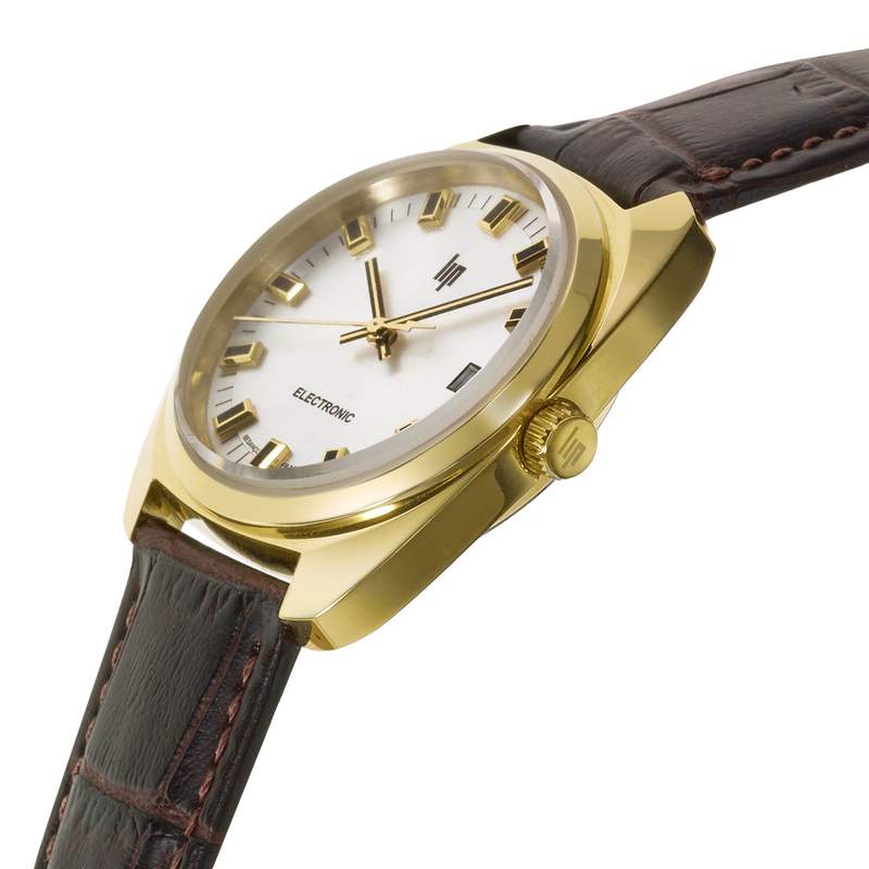 Montre LIP Général de Gaulle acier bracelet cuir - vue D2