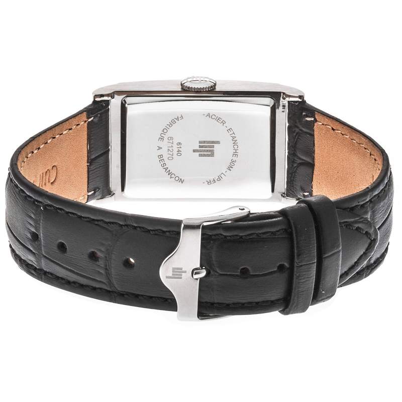 Montre Lip homme acier bracelet cuir - vue 3