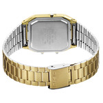 Montre Casio Vintage homme chronographe résine acier doré jaune - vue 3