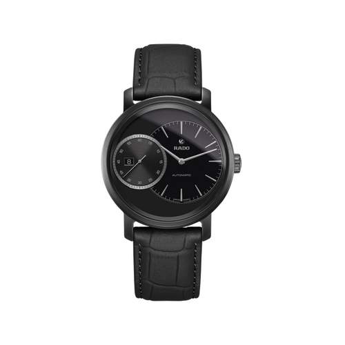 Montre Rado Diamaster homme automatique céramique bracelet cuir noir