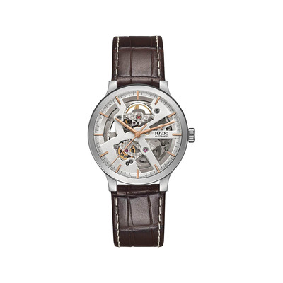 Montre RADO Centrix homme automatique squelette acier bracelet cuir - vue 1