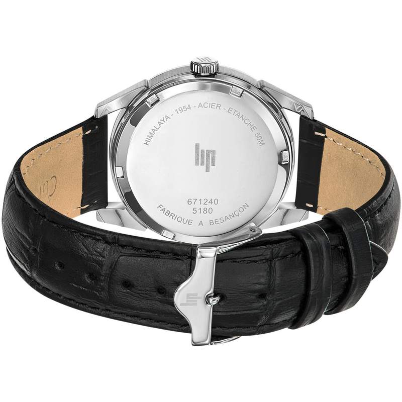Montre Lip homme acier bracelet cuir - vue 3