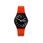 Montre Swatch mixte caoutchouc orange - vue 1