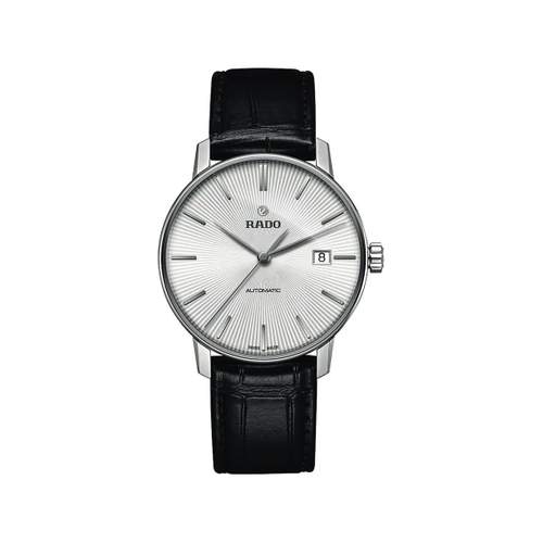 RADO Coupole Classic men's automatic steel watch with leather strap