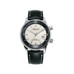 Montre Alpina homme acier bracelet cuir - vue 1