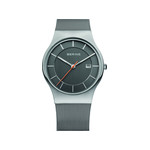 Montre Béring homme acier bracelet milanais - vue 1