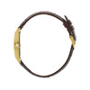Montre LIP CHURCHILL T18 femme cadran doré bracelet cuir marron - vue V2
