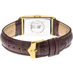 Montre LIP CHURCHILL T18 femme cadran doré bracelet cuir marron - vue 3