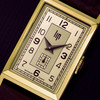 Montre LIP CHURCHILL T18 femme cadran doré bracelet cuir marron - vue VD1