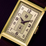 Montre LIP CHURCHILL T18 femme cadran doré bracelet cuir marron - vue D1