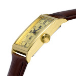 Montre LIP CHURCHILL T18 femme cadran doré bracelet cuir marron - vue D2