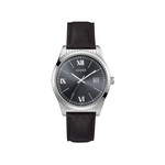 Montre Guess homme acier bracelet cuir - vue 1