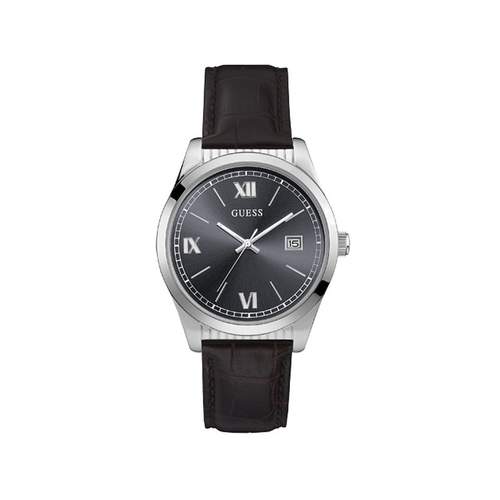Montre Guess homme acier bracelet cuir