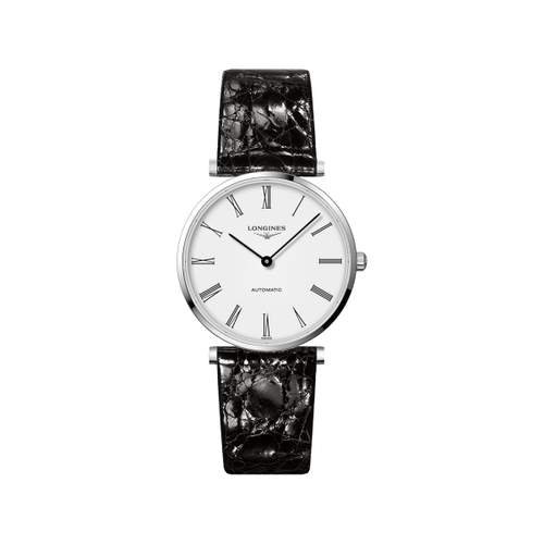 Montre Logines homme acier bracelet cuir