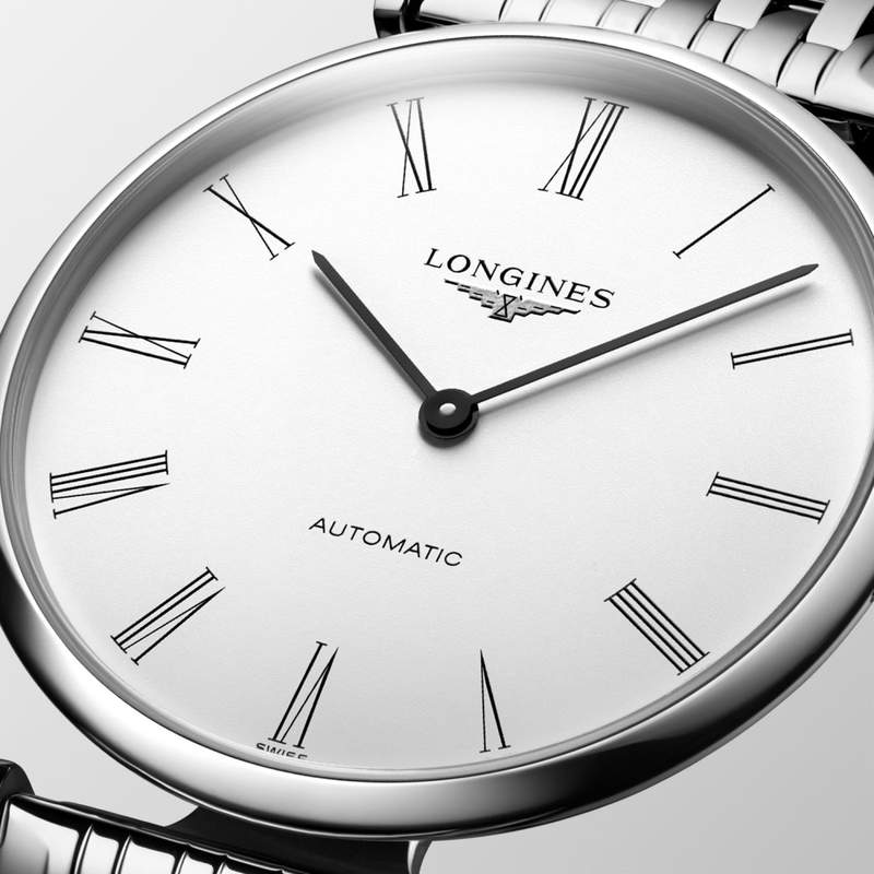 Montre Logines homme acier bracelet acier - vue D1
