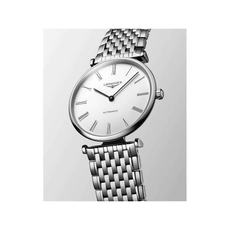 Montre Logines homme acier bracelet acier - vue D4