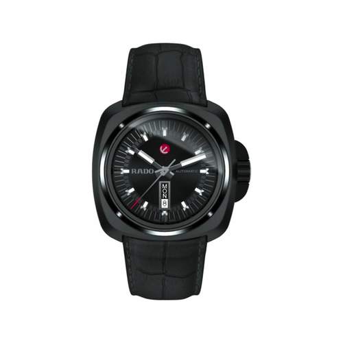 montre Rado homme automatique ceramique noire cuir