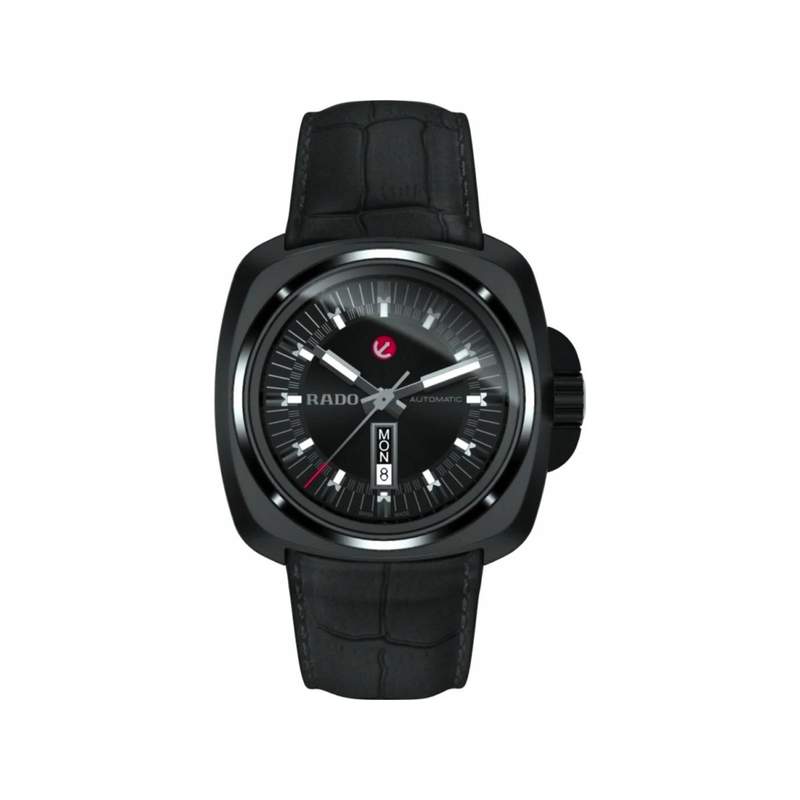 montre Rado homme automatique ceramique noire cuir - vue 1