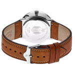 Montre LIP Dauphine homme acier bracelet cuir marron - vue 3