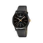 montre Lotus homme cuir noir - vue 1