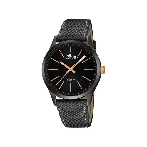 montre Lotus homme cuir noir