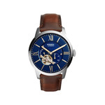 montre Fossil homme automatique cuir marron - vue 1