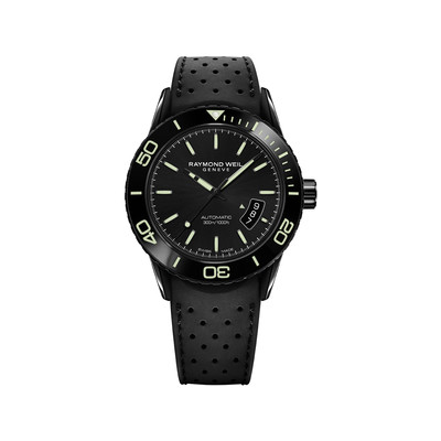 Montre Raymond Weil homme automatique caoutchouc