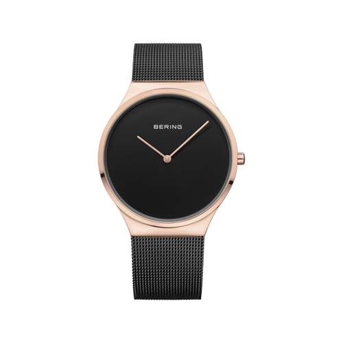Montre Bering homme Classique rose milanais noir