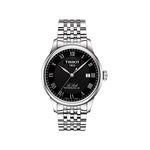Montre TISSOT LE LOCLE POWERMATIC 80 homme cadran noir bracelet acier inoxydable - vue 1