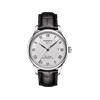 Montre TISSOT LE LOCLE POWERMATIC 80 homme cadran noir bracelet cuir noir - vue V1