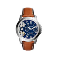 Montre Fossil homme acier cuir marron