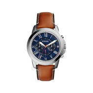 Montre Fossil chronographe acier cuir marron
