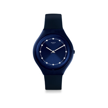 Montre Swatch mixte plastique silicone bleu nuit