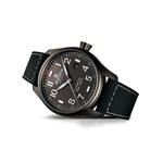 Montre Alpina homme automatique acier cuir noir - vue 2